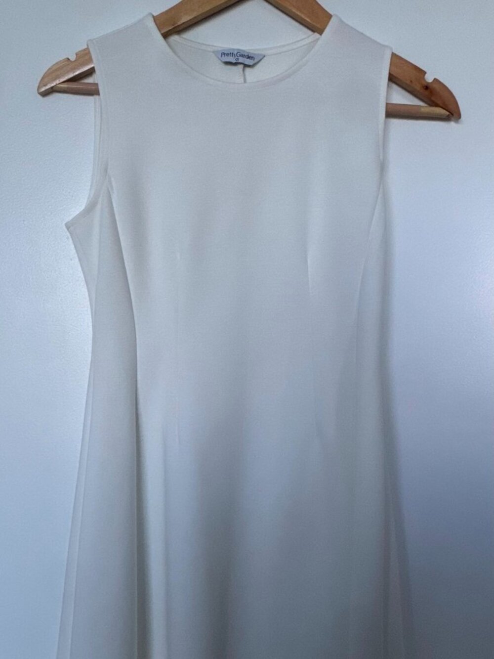 PrettyGarden White Dress Womens Extra Small Solid Casual Mini Sundress